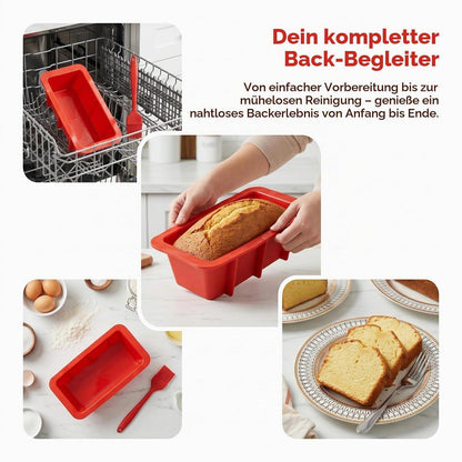 3er Set Silikon Brotbackform rechteckig 16cm