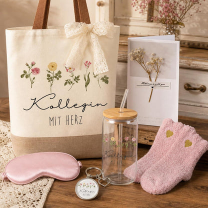 Dankeschön Geschenkset für Kollegin MIT HERZ – Abschiedsgeschenk Jobwechsel