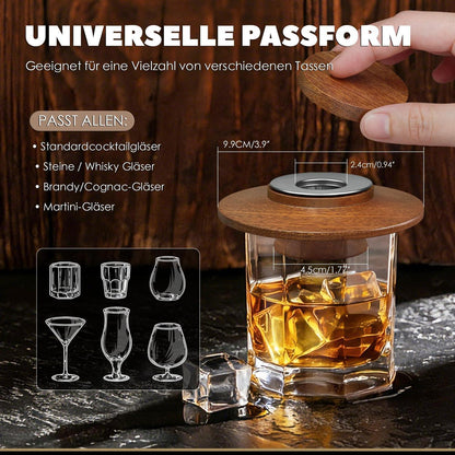 Whisky Räucher Set mit Holzspäne & Edelstahlfilter