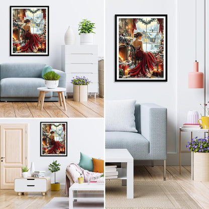 Diamond Painting Winterwärme 5D – Bastelset für Erwachsene