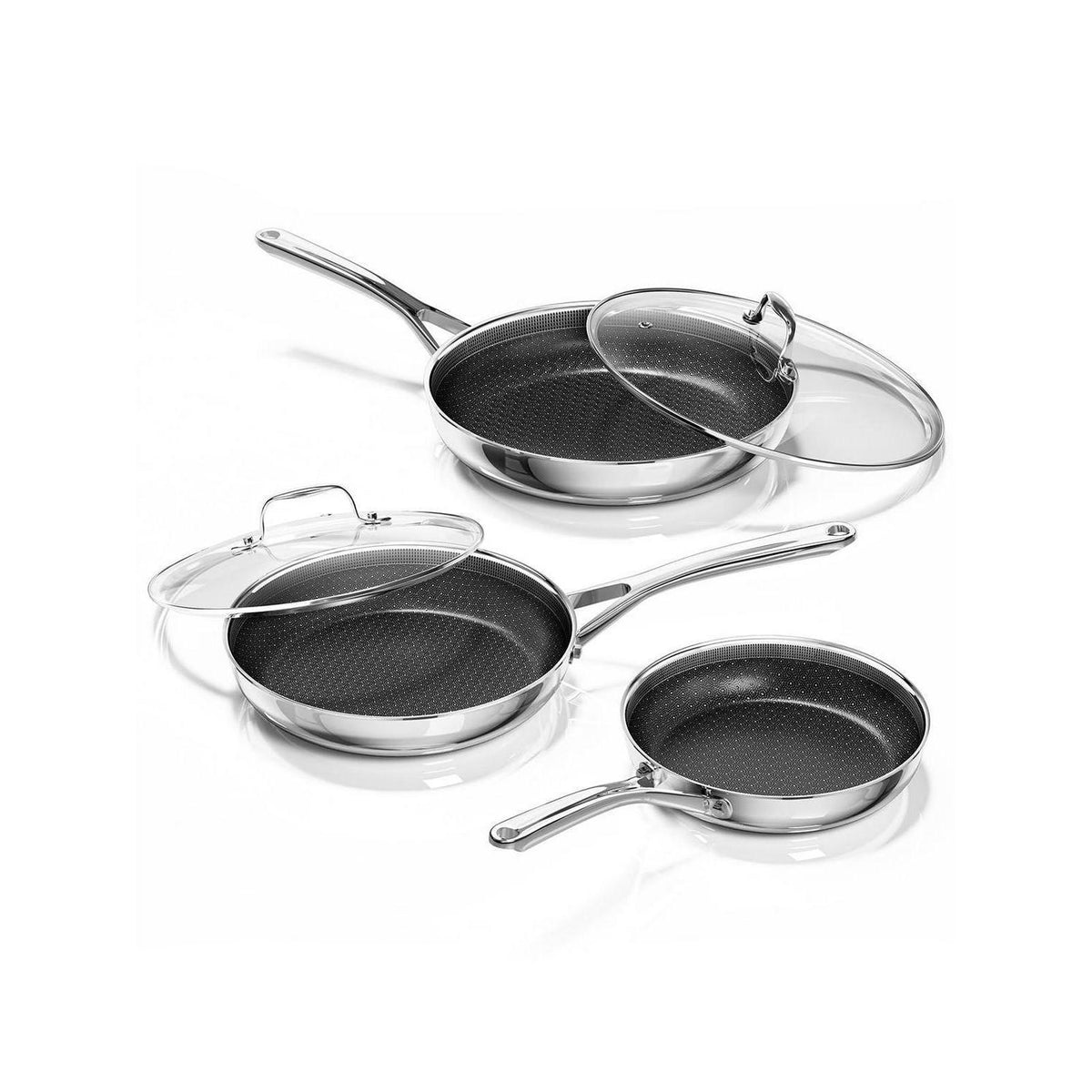 3-tlg. Pfannenset Antihaft Keramik 20/24/28 cm Induktion