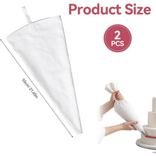 2x Wiederverwendbarer Spritzbeutel Baumwolle – Groß für Kuchen & Cupcakes