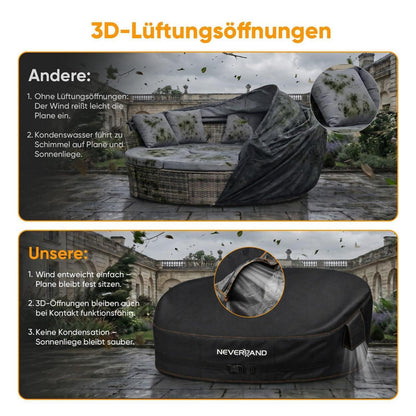 Sonneninsel Abdeckung 3D Belüftung – Größen S, M, L