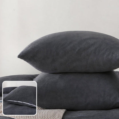 Winter Flanell Bettwäsche Set 220x240cm Schwarz
