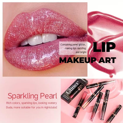 8-teiliges Lipgloss-Set mit Schimmer & Feuchtigkeit