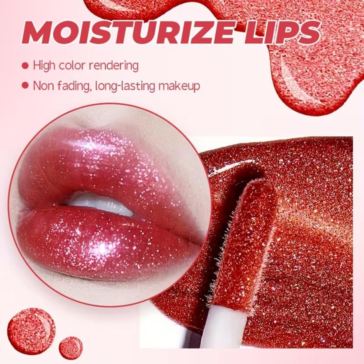 8-teiliges Lipgloss-Set mit Schimmer & Feuchtigkeit