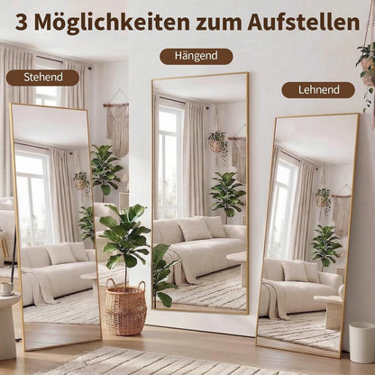 Ganzkörperspiegel 165x60cm – Stand- & Wandspiegel Gold
