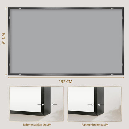 Großer Wandspiegel 152x90cm – Rostfrei & Sicherheitsglas