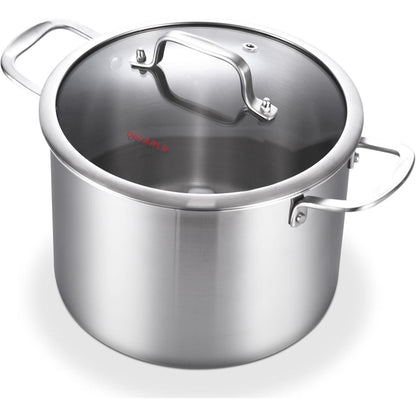 Edelstahl Kochtopf 24 cm mit Deckel – Induktion & 7,6 L