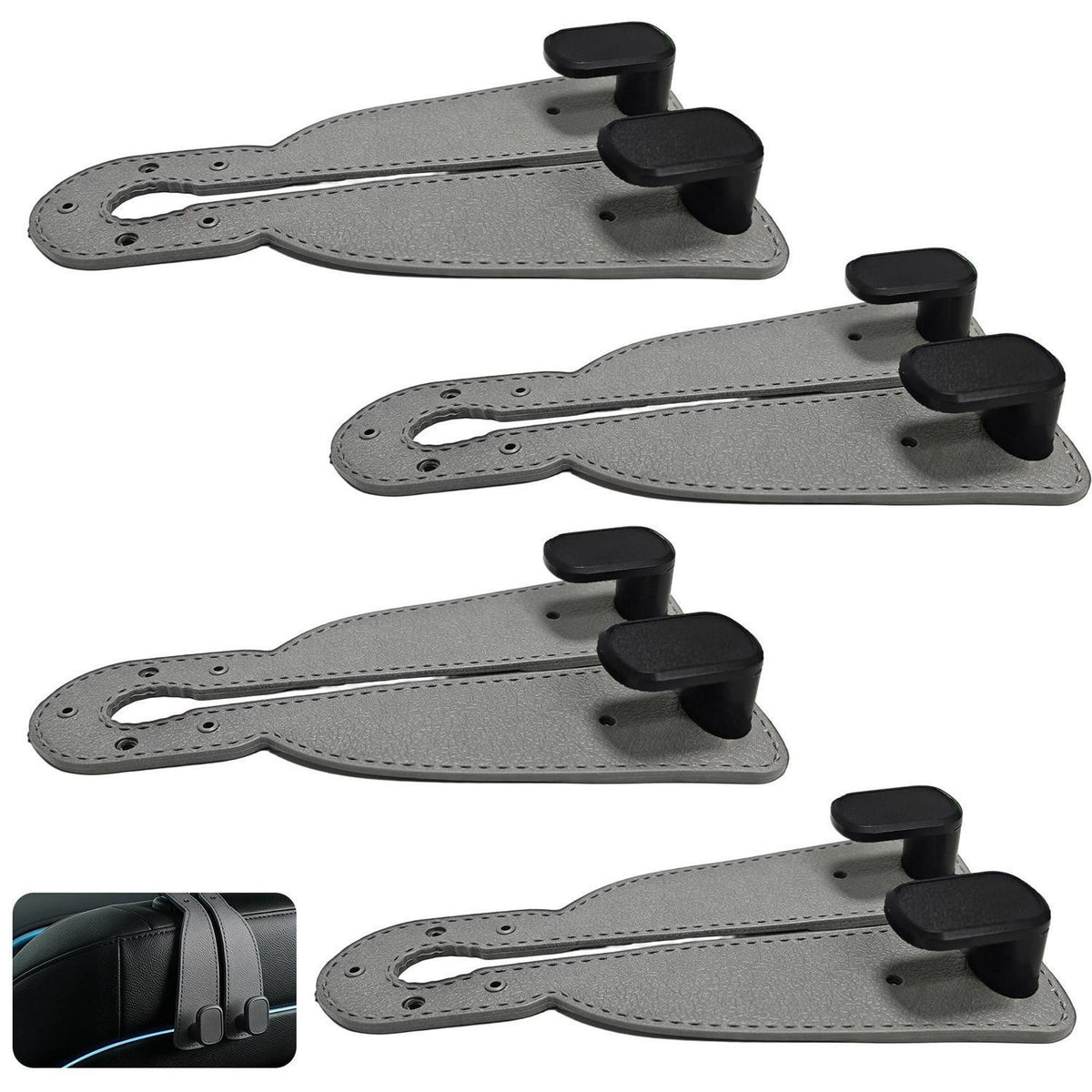 4x Auto Sitzhaken – Taschenhalter für Pendler & Reisen