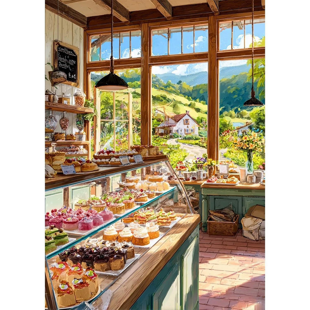 5D Diamantmalerei Dessertladen – Bausatz für Erwachsene & Kinder