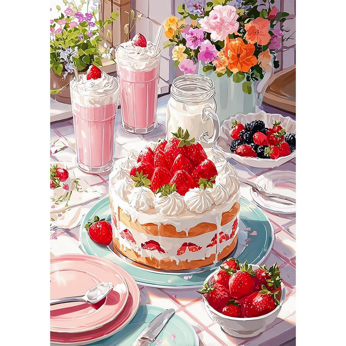 5D Diamantmalerei Dessert Bild Erwachsene DIY Set