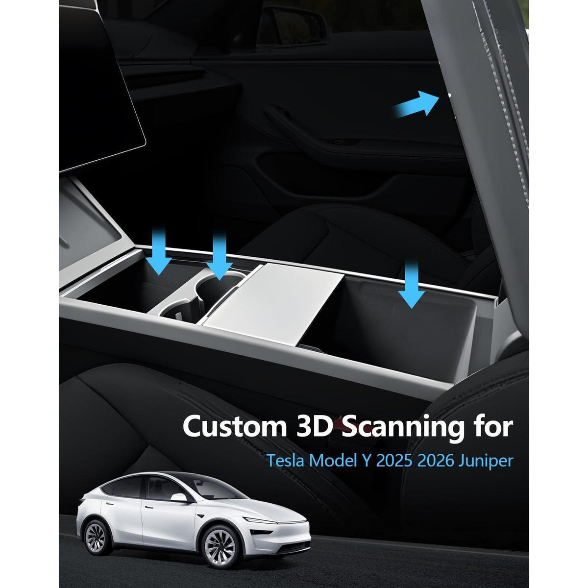 Tesla Model Y Mittelkonsole Organizer 5-tlg.
