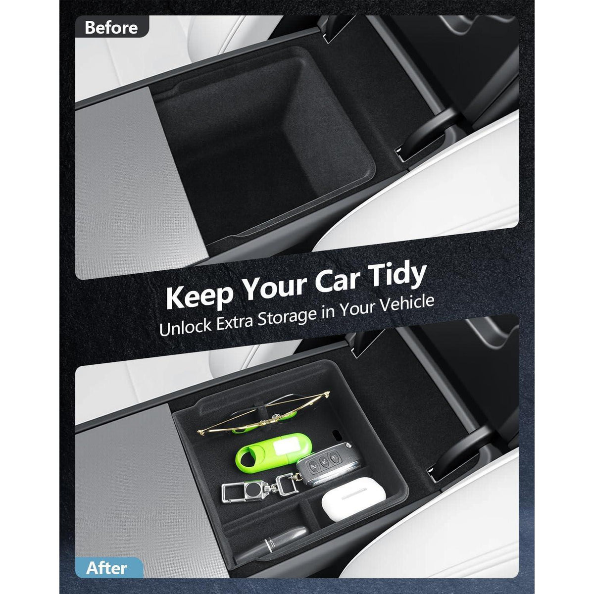 Tesla Model Y Mittelkonsole Organizer 5-tlg.