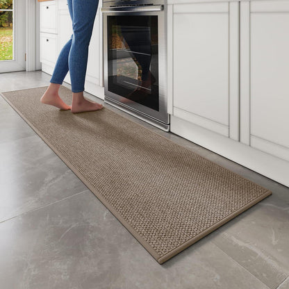 Waschbarer Küchenteppich rutschfest 45x180cm – Braun Küchenläufer