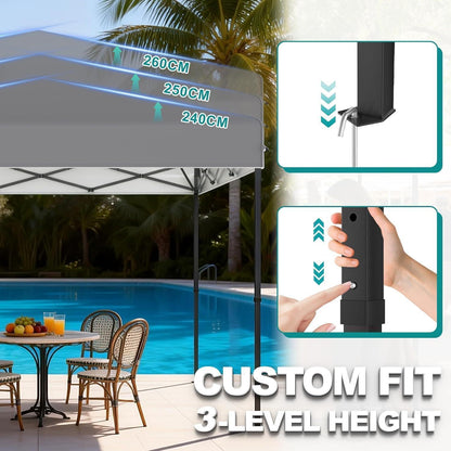 3x3 Pavillon Wasserdicht – Pop-Up Partyzelt für Garten & Outdoor