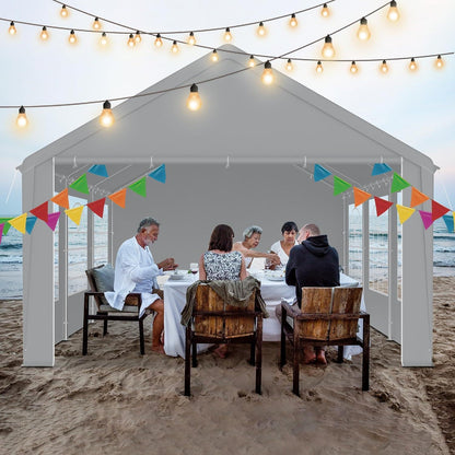 Partyzelt 4x6m Grau – Wasserdicht & Stabil für Garten & Events