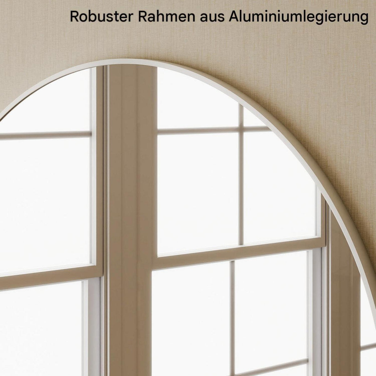 Runder Wandspiegel 70cm Metallrahmen Weiß – Bad & Wohnzimmer