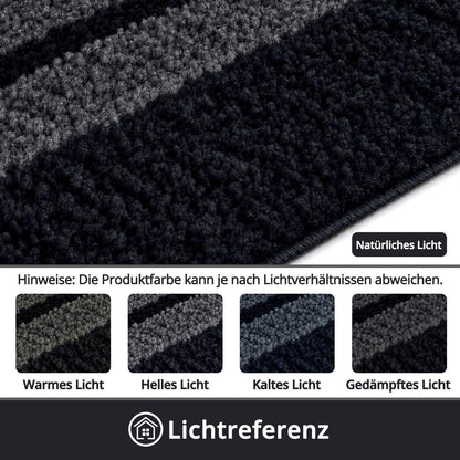 Fußmatte Innen rutschfest 60x90 cm – Schwarzgrau