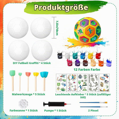 Fußball Malset für Kinder – DIY Bastelset mit Farben & Aufklebern