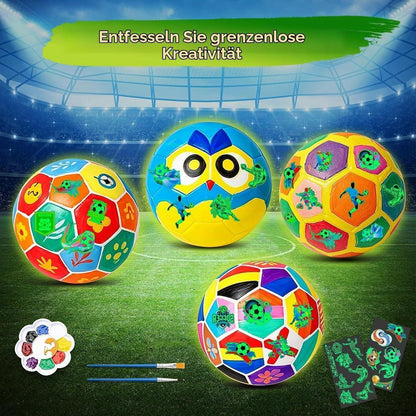 Fußball Malset für Kinder – DIY Bastelset mit Farben & Aufklebern