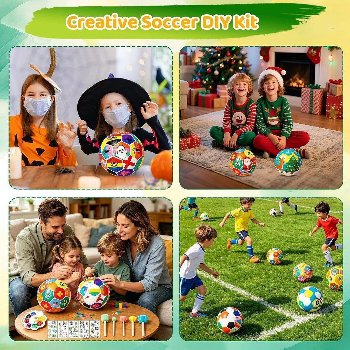 Fußball Malset für Kinder – DIY Bastelset mit Farben & Aufklebern