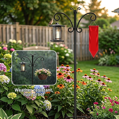 Schäferhaken 233cm – Robuster Metall Gartenstecker für Deko & Futter