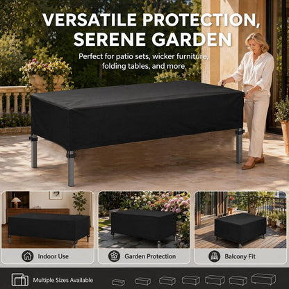 Gartentisch Abdeckung 160x90cm | Wetterfest & Winddicht