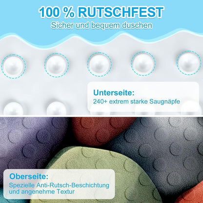 Rutschfeste Duschmatte Eckig 55x55 cm mit Saugnäpfen