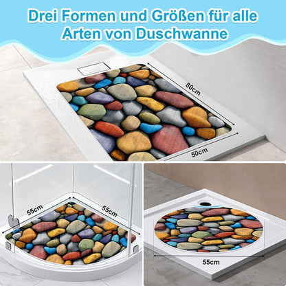 Rutschfeste Duschmatte Eckig 55x55 cm mit Saugnäpfen