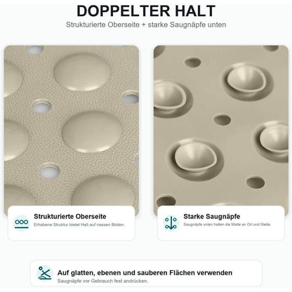 Rutschfeste Duschmatte 60x90cm – Komfortable TPE Duscheinlage mit Saugnäpfen
