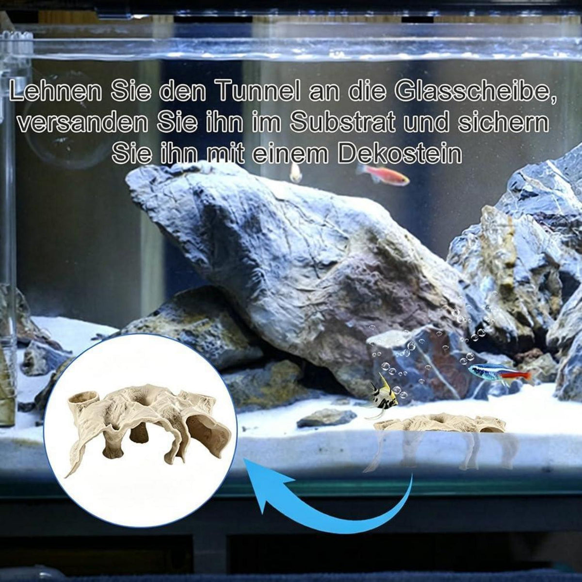 Aquarium Höhle Unterirdisch – Versteck für Garnelen & Nano-Fische