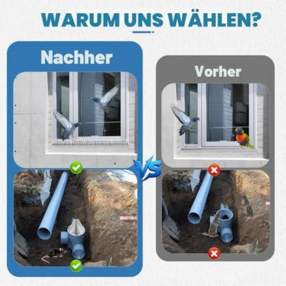 Marderschutz Fallrohr Edelstahl 3m - Tierabwehr für Haus & Garten