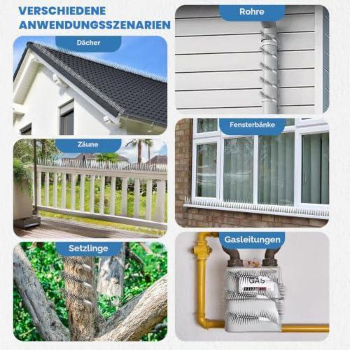 Marderschutz Fallrohr Edelstahl 3m - Tierabwehr für Haus & Garten