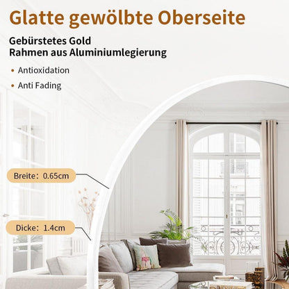Ganzkörperspiegel Bogenförmig 171x76cm – Stand- & Wandspiegel Weiß