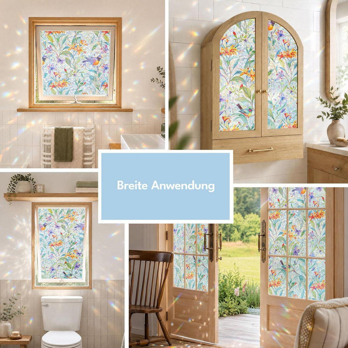 Blickdichte Fensterfolie selbstklebend 44x200cm