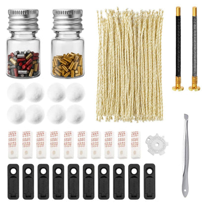 Feuerzeug Zubehör Set | 200 Feuersteine, Dochte & Ersatzteile