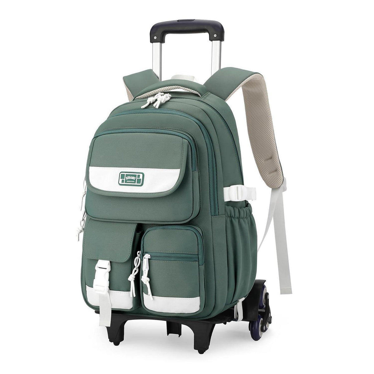 Schulrucksack mit Rollen für Mädchen – Grün, 27L