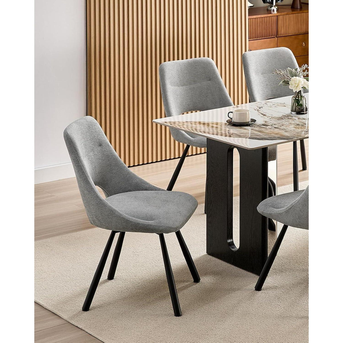 Drehbarer Esszimmerstuhl Set |, Ergonomisch & 360°