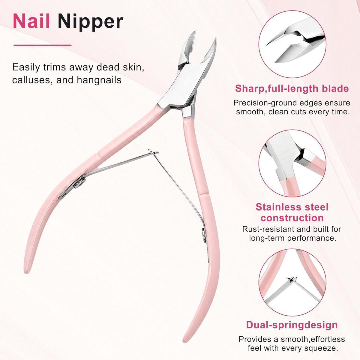 Nagelhautzange Set – Professioneller Nagelhautentferner & Schieber