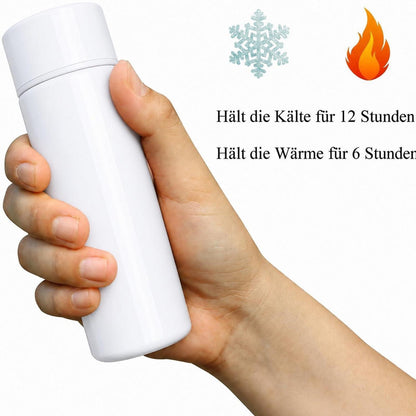 Mini Thermosflasche 150ml für unterwegs, isoliert, weiß