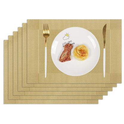 Platzsets Weihnachten Gold 6er Set abwaschbar hitzebeständig