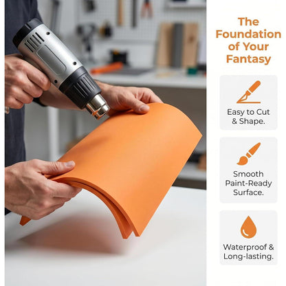 5mm Moosgummi Platten Orange – 35x200cm Schaumstoffplatte DIY