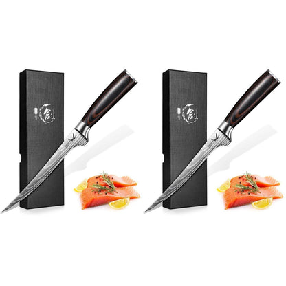 Filetiermesser Set 2er Pack | Edelstahl, Flexibel, Ergonomisch