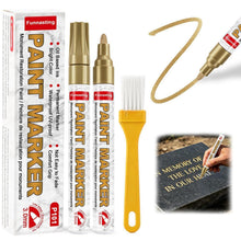Goldfarbener Grabstein Stift – Wasserfest & Deckend (2er Set)
