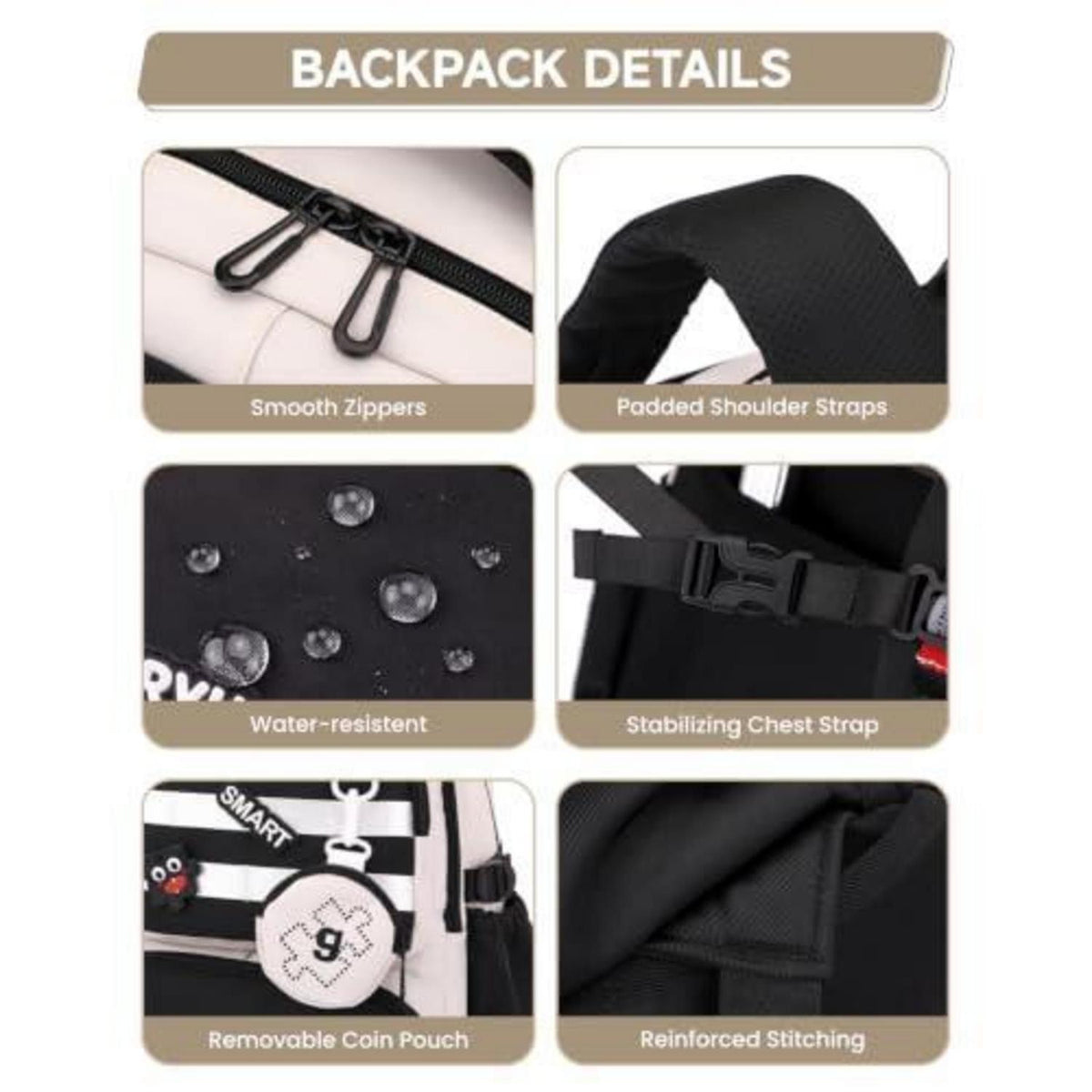 Schultrolley Rucksack Mädchen 3-9 Klasse, Abnehmbar & 6 Räder