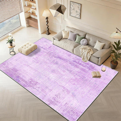 Vintage Teppich Lila 200x300cm - Weicher Kurzflor Teppich Wohnzimmer