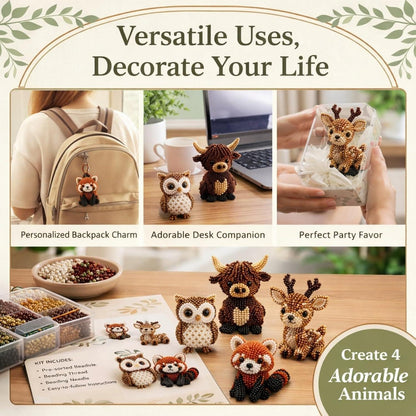 3D Perlentiere Bastelset Vogel – Kreatives DIY Kit für Erwachsene & Kinder