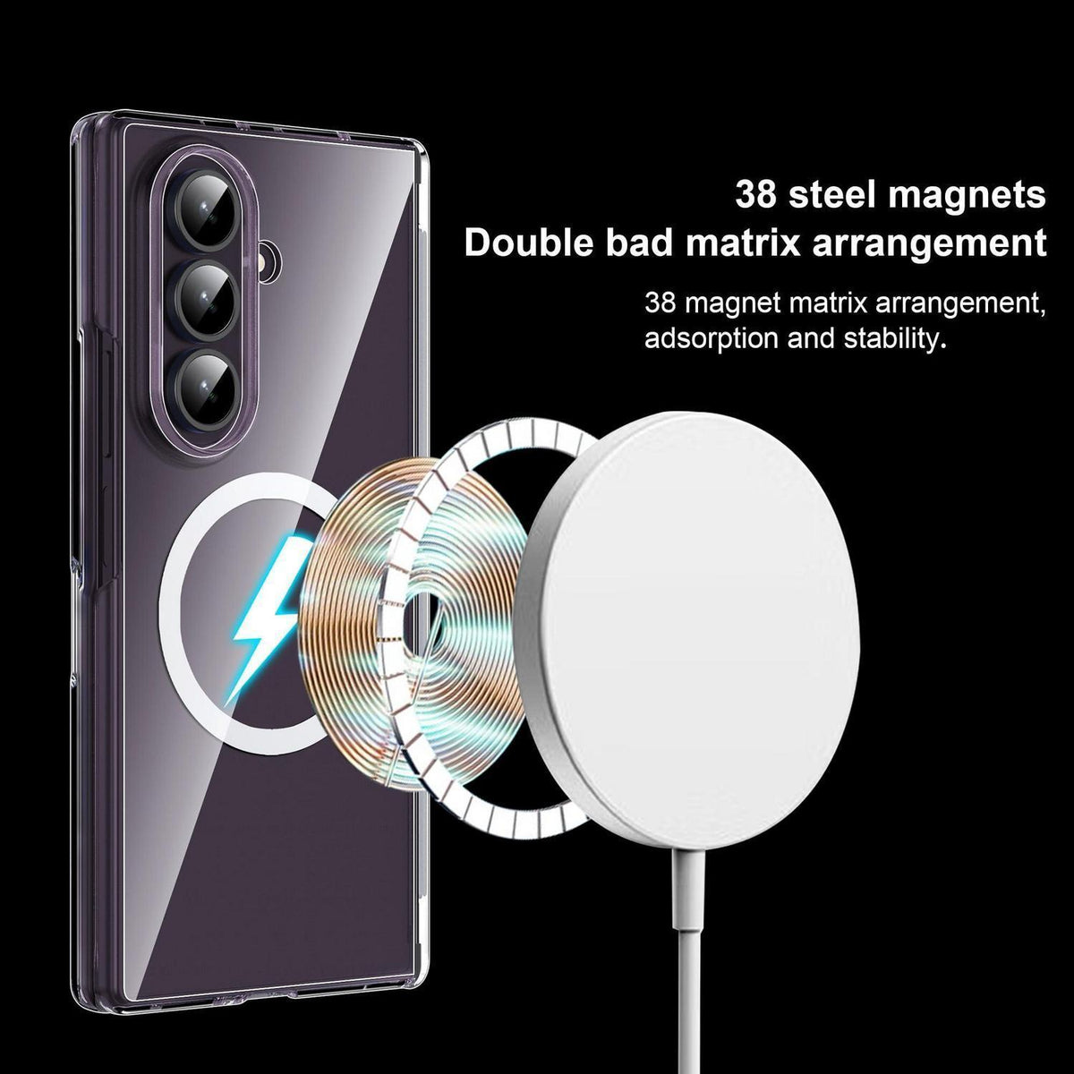 Samsung Z Fold 8 Ultra Hülle Magnetisch mit Scharnierschutz