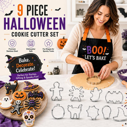 Halloween Ausstechformen Set Edelstahl 9-teilig